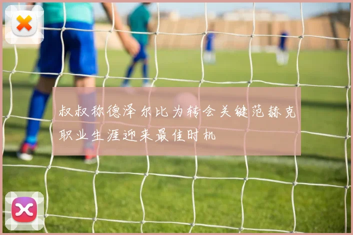 叔叔称德泽尔比为转会关键范赫克职业生涯迎来最佳时机